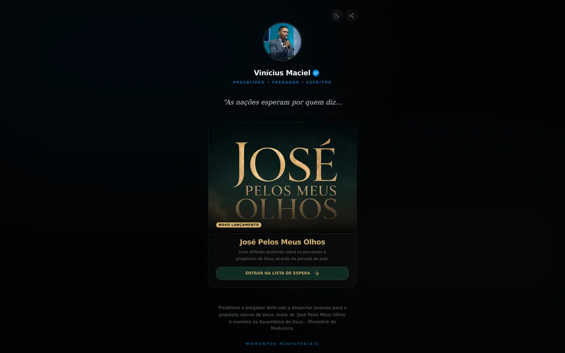 Página oficial de Vinícius Maciel